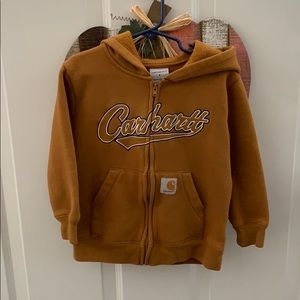Carhart brown zip up jacket toddler boys or girls